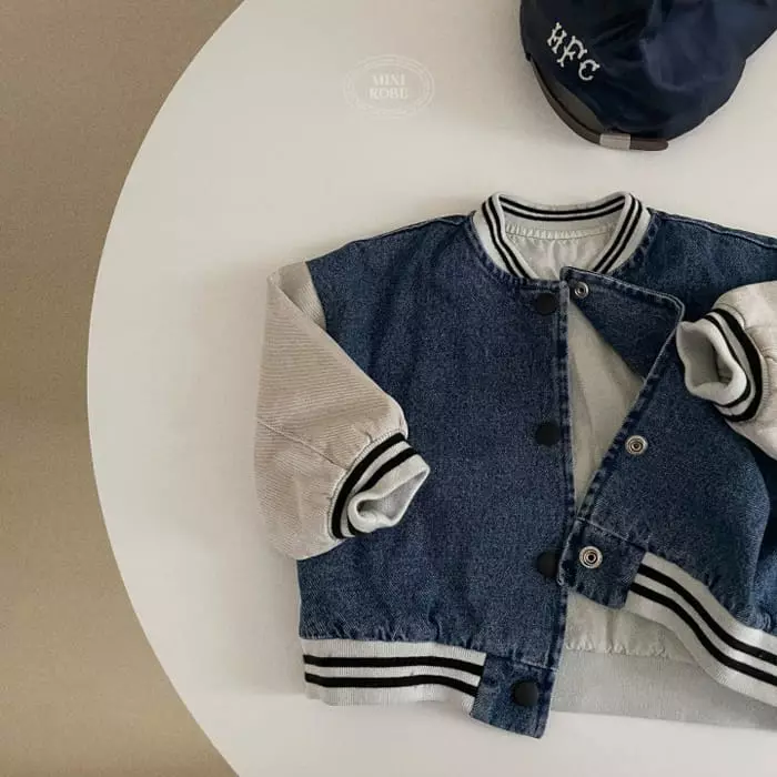 Mini Robe - Korean Baby Fashion - #onlinebabyshop - Denim Banding Jumper - 9