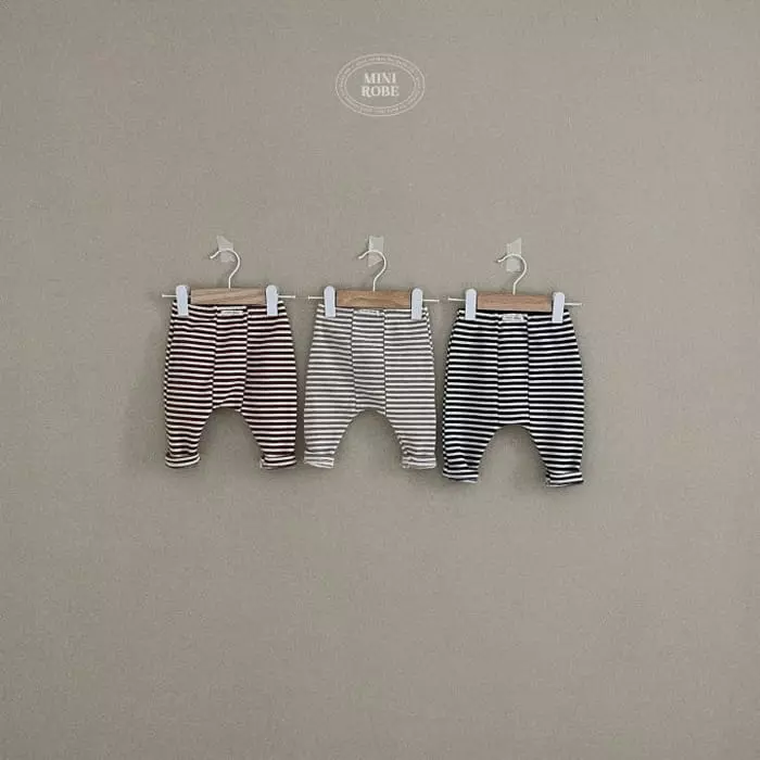 Mini Robe - Korean Baby Fashion - #smilingbaby - Stripes Leggings