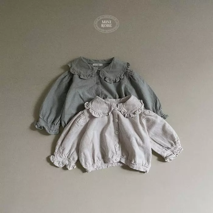 Mini Robe - Korean Baby Fashion - #smilingbaby - Peach Frill Blouse - 8