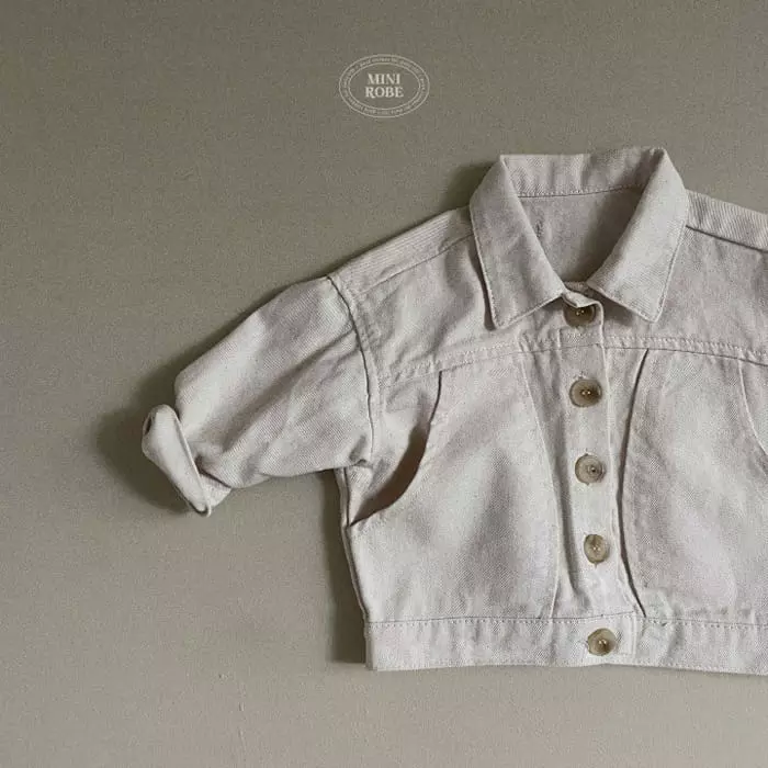 Mini Robe - Korean Baby Fashion - #smilingbaby - Pocket Denim Jacket - 7