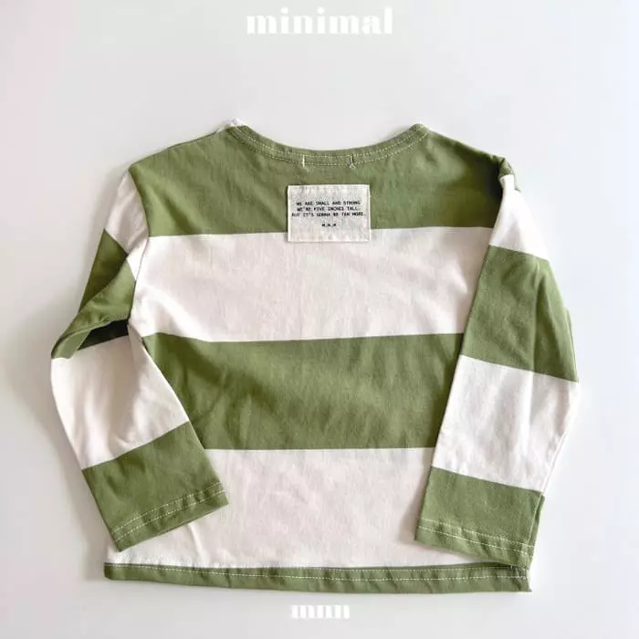Minimal - Korean Children Fashion - #childrensboutique - Patch Stripes Tee - 3