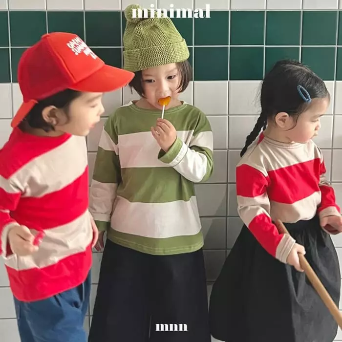 Minimal - Korean Children Fashion - #kidsstore - Patch Stripes Tee - 8