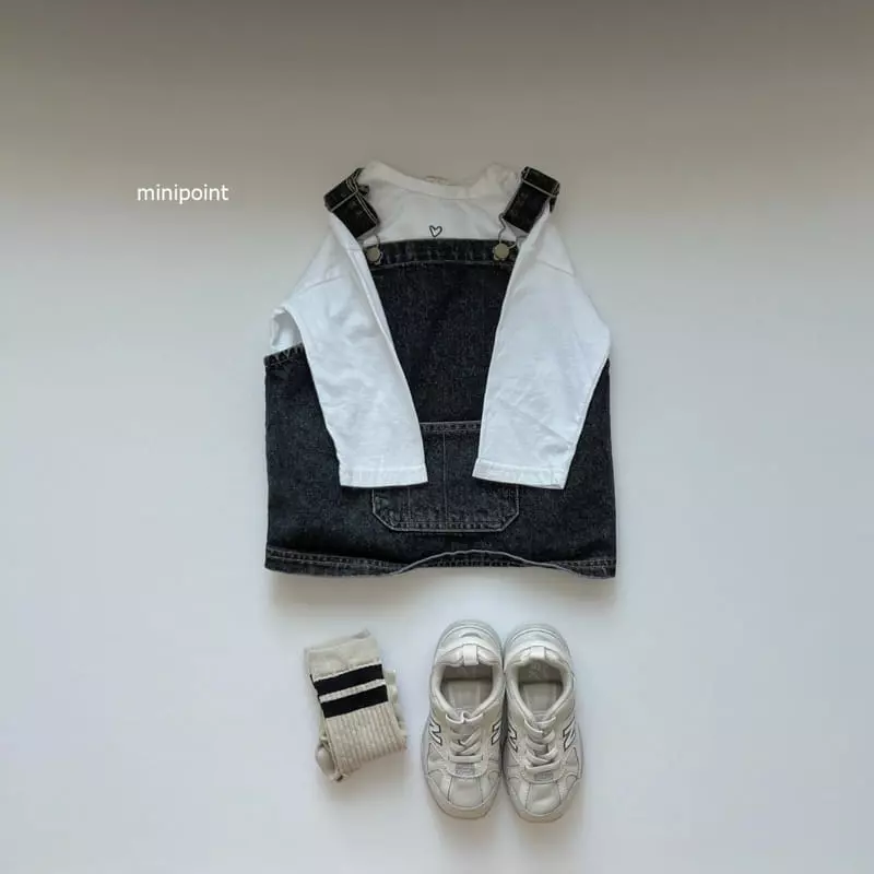 Minipoint - Korean Children Fashion - #kidzfashiontrend - Mini Dungarees Skirt - 4
