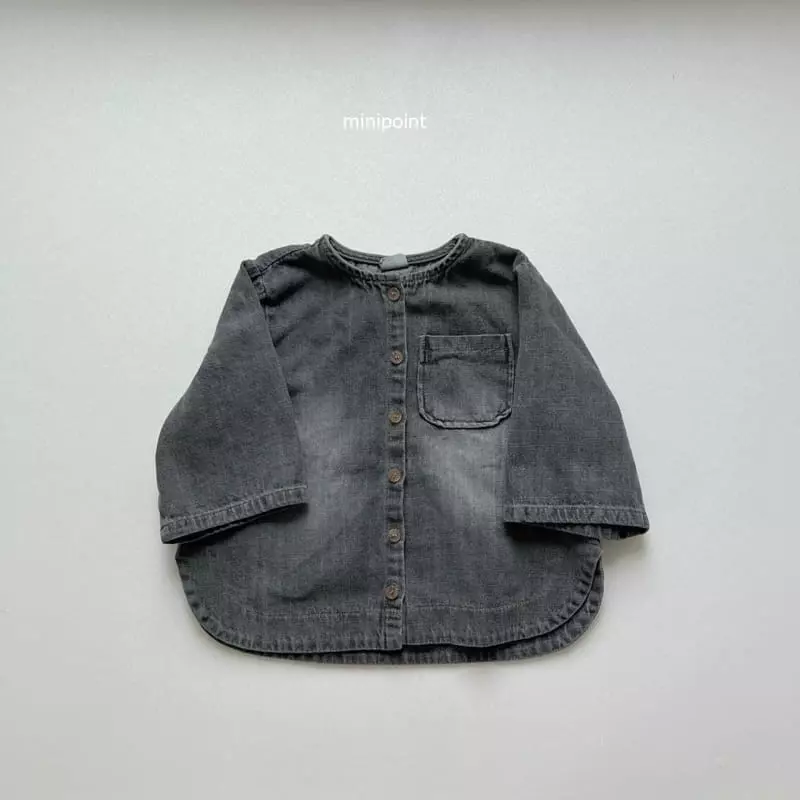 Minipoint - Korean Children Fashion - #childrensboutique - 4/1 Denim Shirt