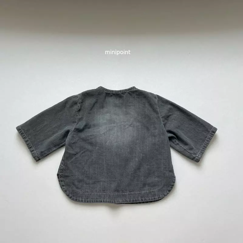 Minipoint - Korean Children Fashion - #designkidswear - 4/1 Denim Shirt - 2