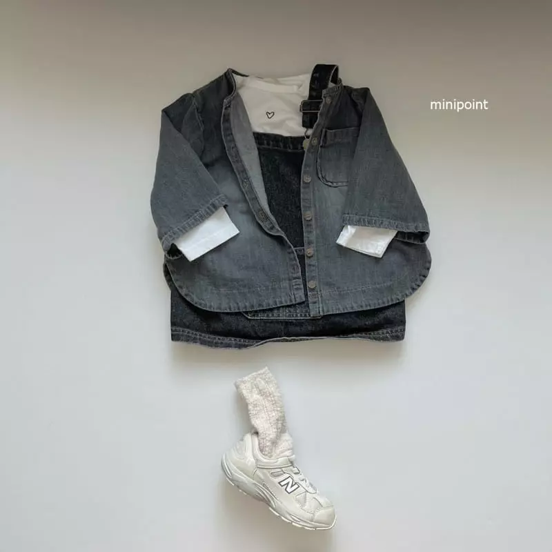 Minipoint - Korean Children Fashion - #discoveringself - 4/1 Denim Shirt - 4