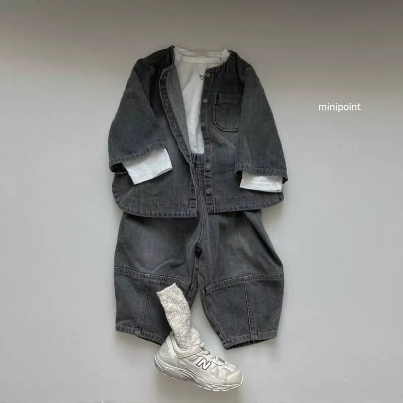 Minipoint - Korean Children Fashion - #minifashionista - Heart Embroidery Tee