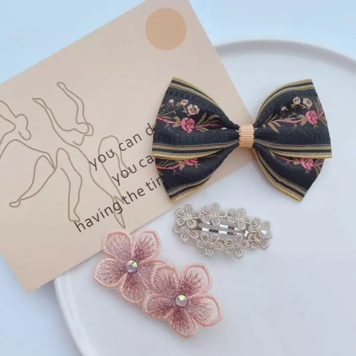 Mins - Korean Children Fashion - #Kfashion4kids - Rozely Gold Hairpin Set - 3