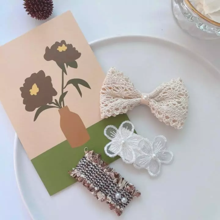 Mins - Korean Children Fashion - #kidzfashiontrend - Jenny Flowert Hairpin Set - 3