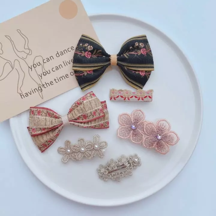 Mins - Korean Children Fashion - #kidzfashiontrend - Rozely Gold Hairpin Set - 2