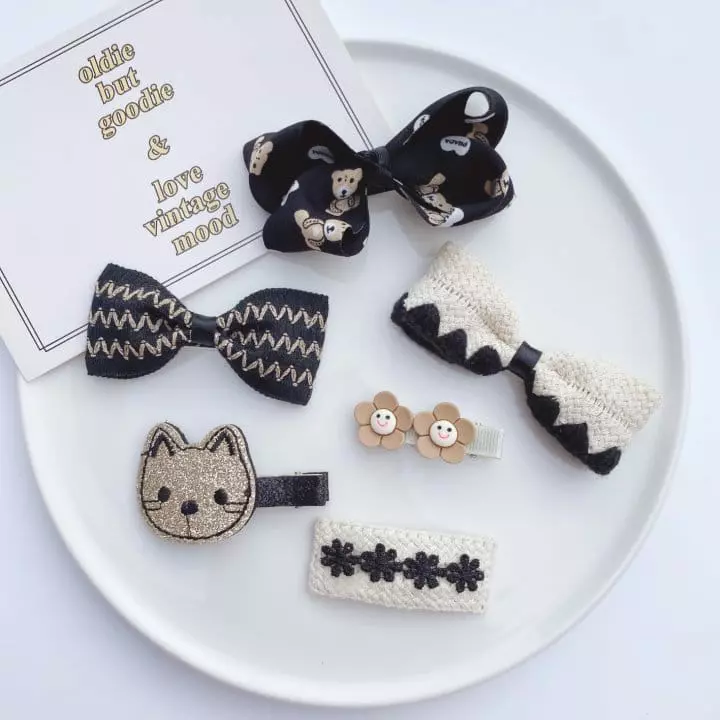 Mins - Korean Children Fashion - #magicofchildhood - Kniting Hairpin Set - 2