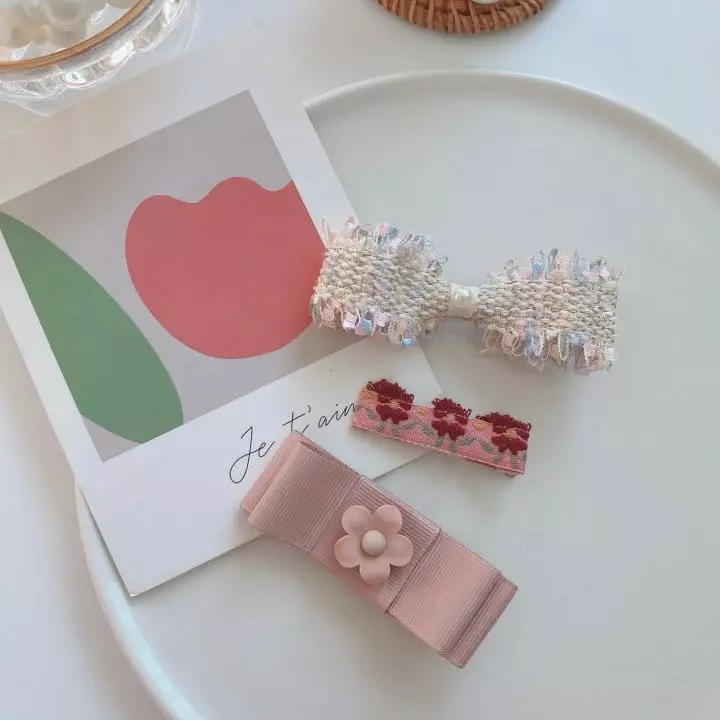 Mins - Korean Children Fashion - #prettylittlegirls - Anna Bling Hairpin Set - 5