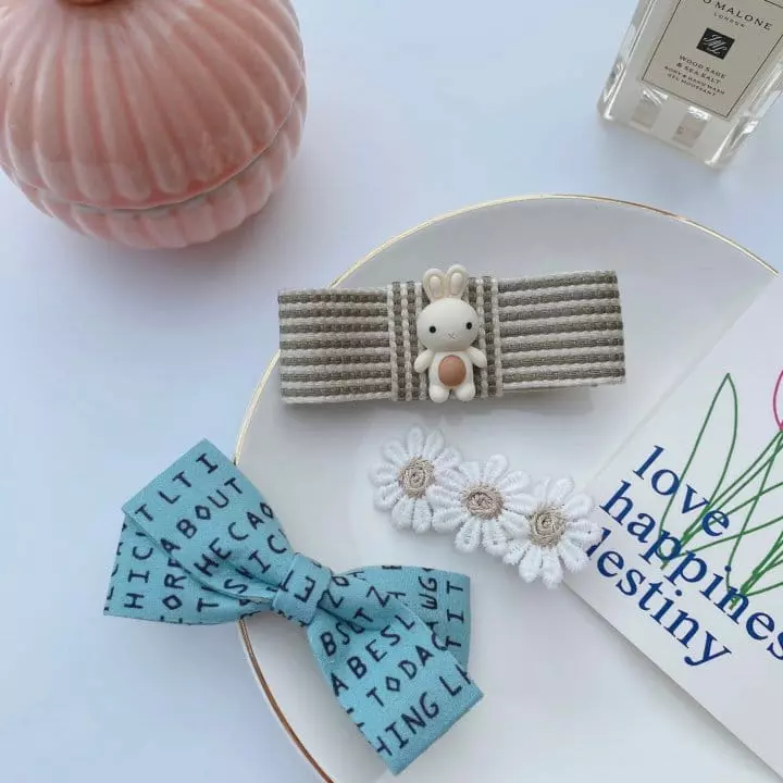 Mins - Korean Children Fashion - #prettylittlegirls - Uban Blue Flower Hairpin Set - 3