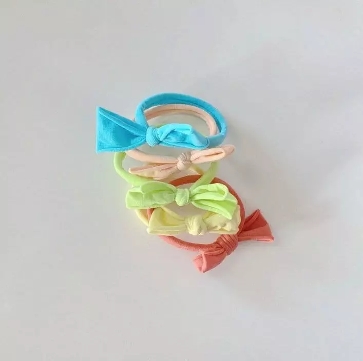 Miso - Korean Baby Fashion - #babyfashion - Ribbon Hairring Set - 3