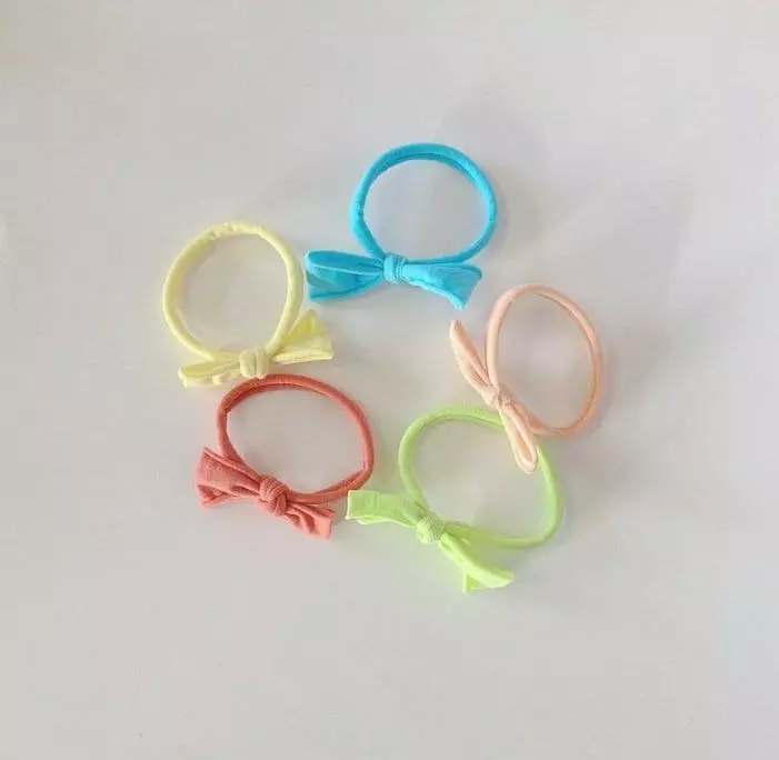 Miso - Korean Baby Fashion - #babyfashion - Ribbon Hairring Set - 4
