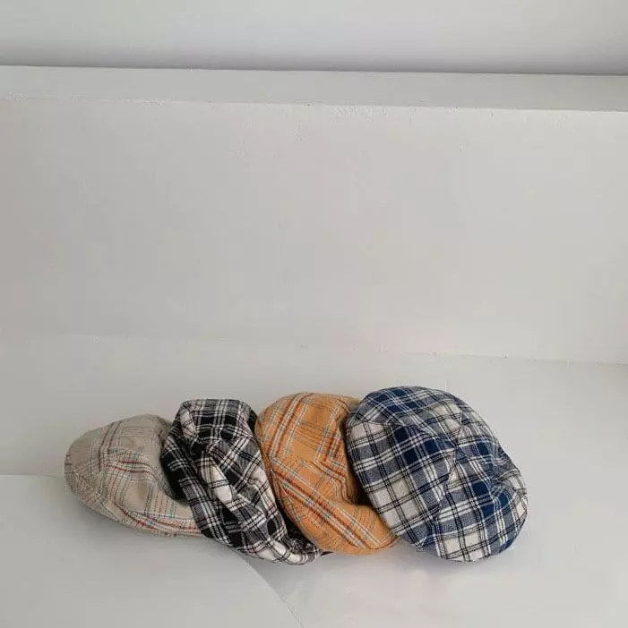 Miso - Korean Baby Fashion - #babyoutfit - Check Beret Hat - 2