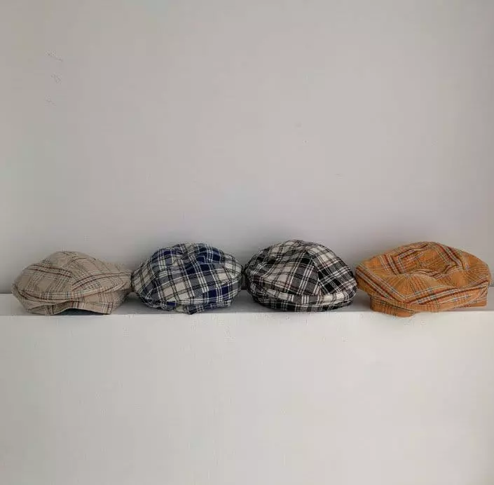 Miso - Korean Baby Fashion - #babywear - Check Beret Hat - 3