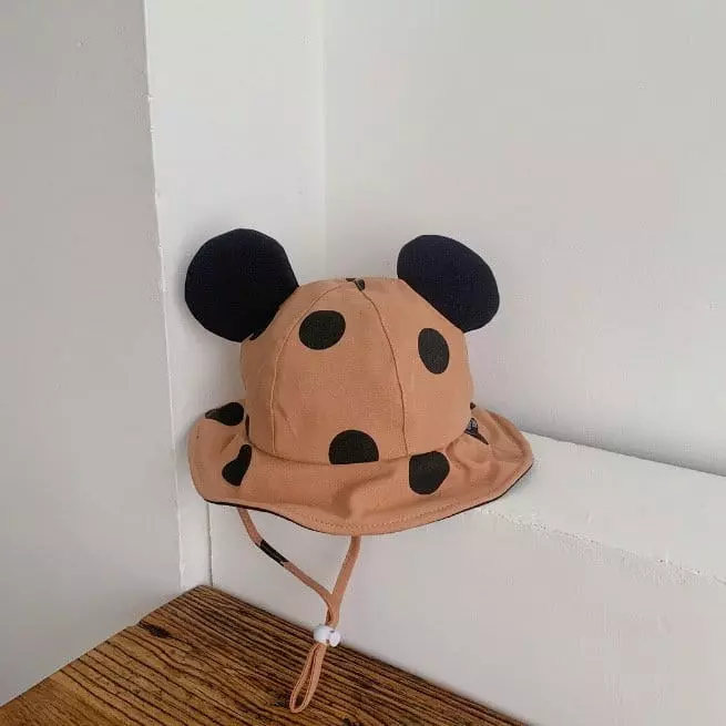 Miso - Korean Baby Fashion - #onlinebabyboutique - Dot Ears Bnucket Hat - 2