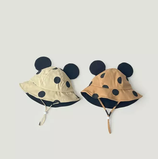 Miso - Korean Baby Fashion - #onlinebabyshop - Dot Ears Bnucket Hat - 3