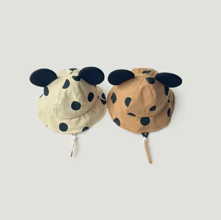Miso - Korean Baby Fashion - #onlinebabyshop - Dot Ears Bnucket Hat - 4