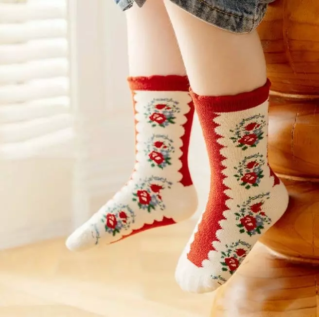 Miso - Korean Children Fashion - #Kfashion4kids - Red Green Socks Set - 6