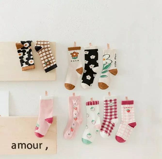 Miso - Korean Children Fashion - #Kfashion4kids - Pin Brown Socks - 5