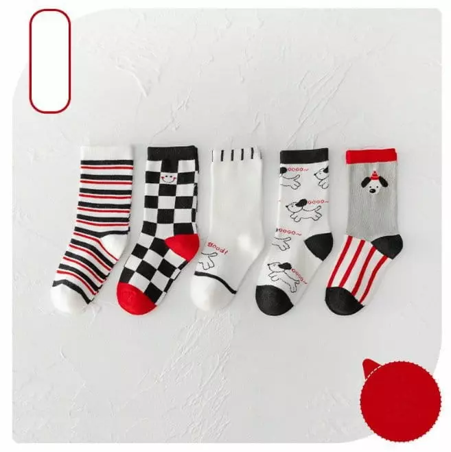 Miso - Korean Children Fashion - #Kfashion4kids - Blue Black Sock Set - 3
