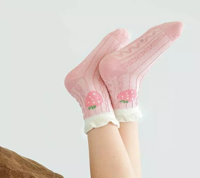Miso - Korean Children Fashion - #childofig - Strewberry Socks Set - 6