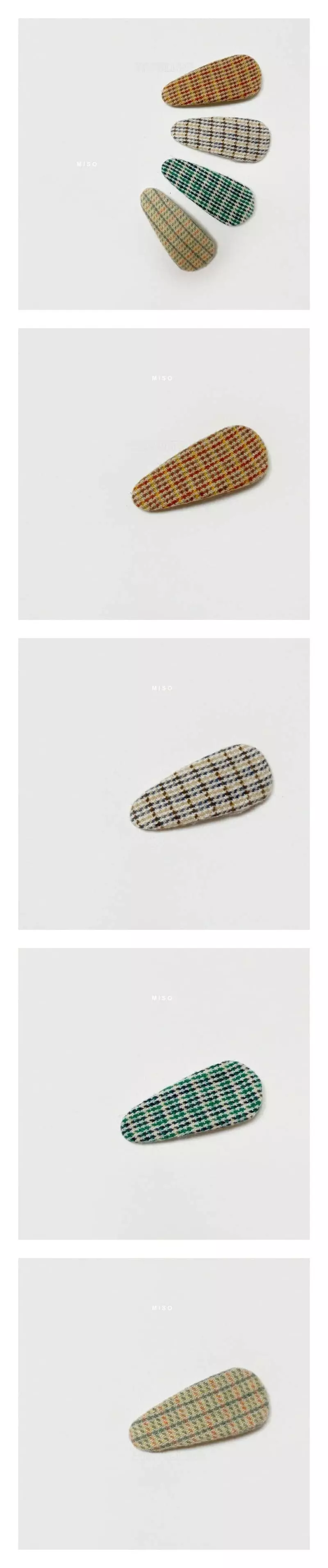 Miso - Korean Children Fashion - #childofig - Lala Check Hairpin Set