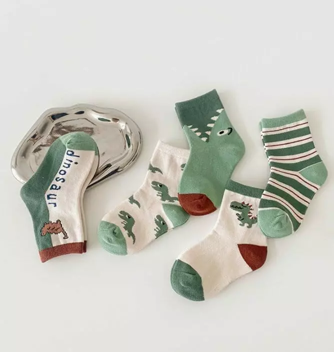 Miso - Korean Children Fashion - #childrensboutique - Dino Socks Set - 2
