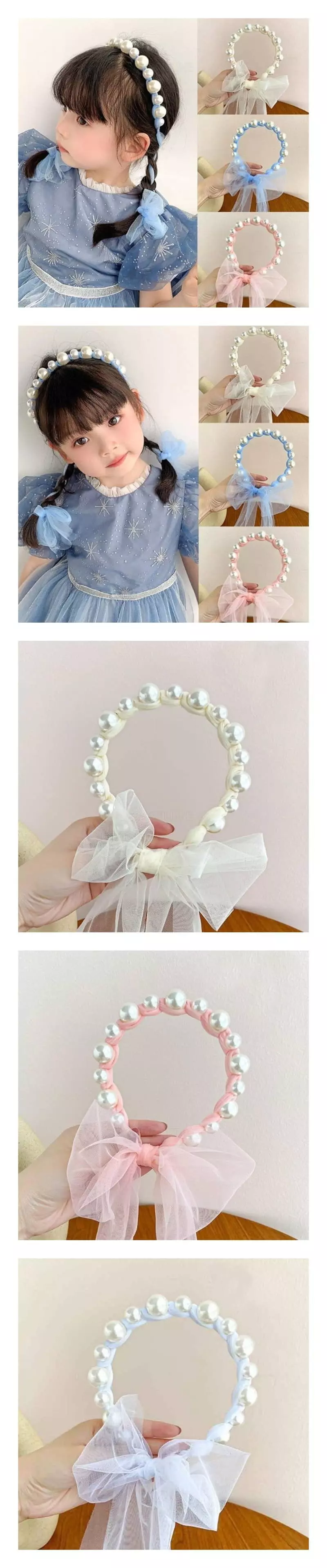 Miso - Korean Children Fashion - #childrensboutique - Pearl Lace Hairband