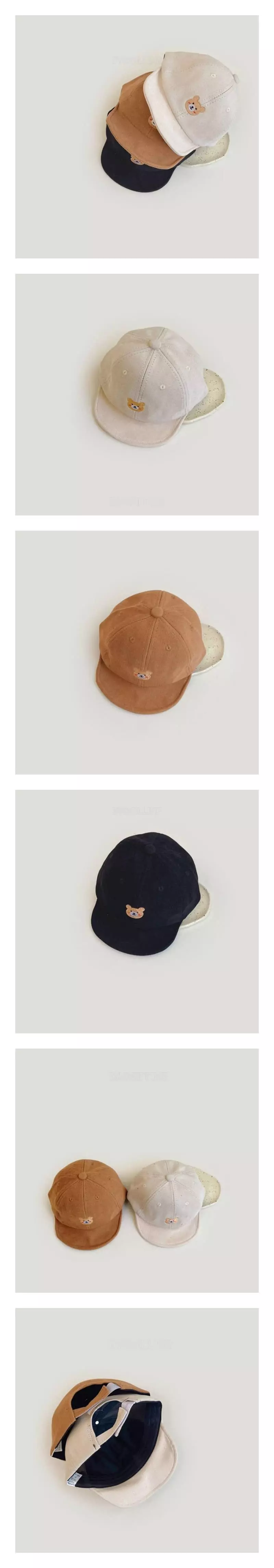 Miso - Korean Children Fashion - #kidsstore - Bear Embroidery Hat