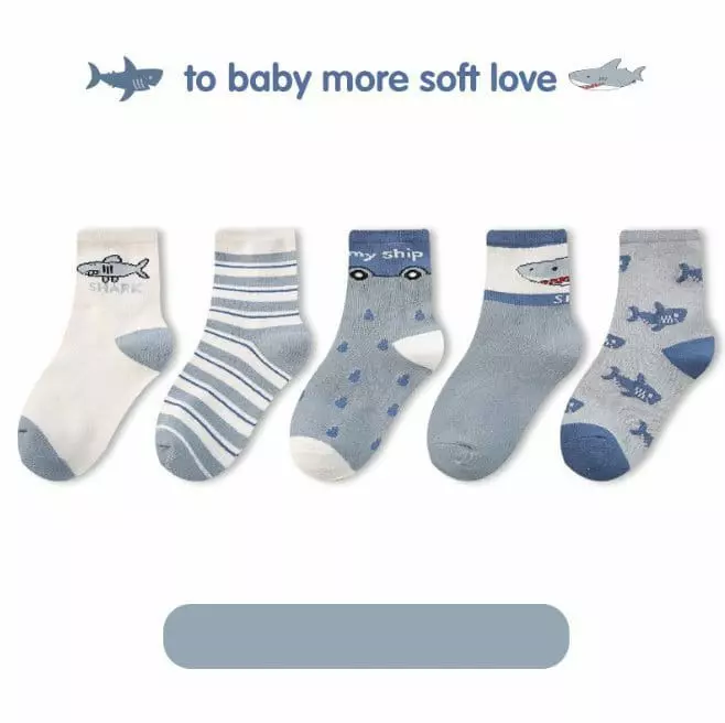 Miso - Korean Children Fashion - #minifashionista - Shark Socks Set