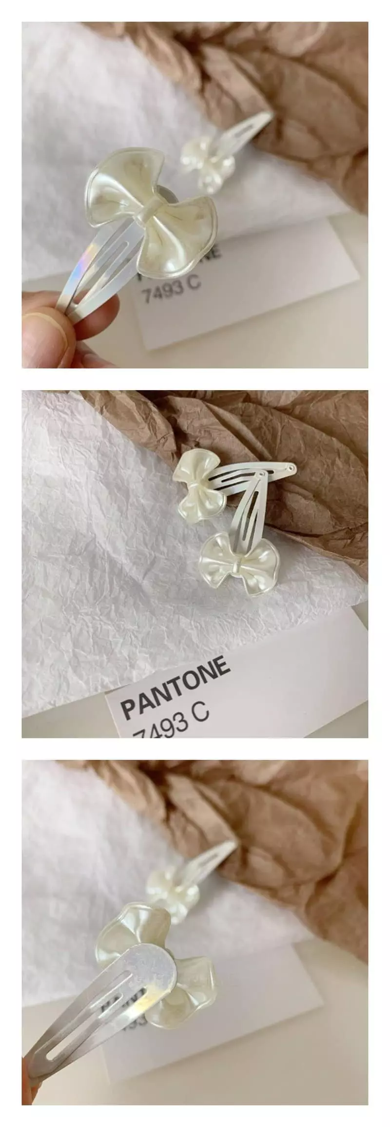 Miso - Korean Children Fashion - #todddlerfashion - Purl Ribbon Hairpin
