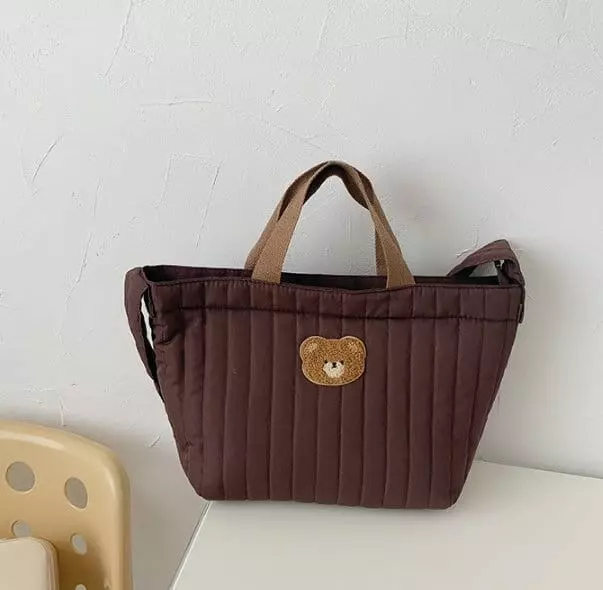 Miso - Korean Women Fashion - #momslook - Bear Patch Bag - 5