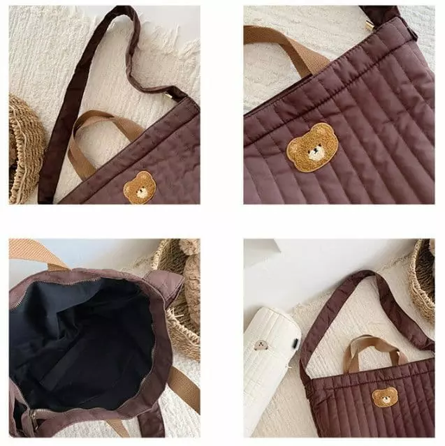 Miso - Korean Women Fashion - #momslook - Bear Patch Bag - 7