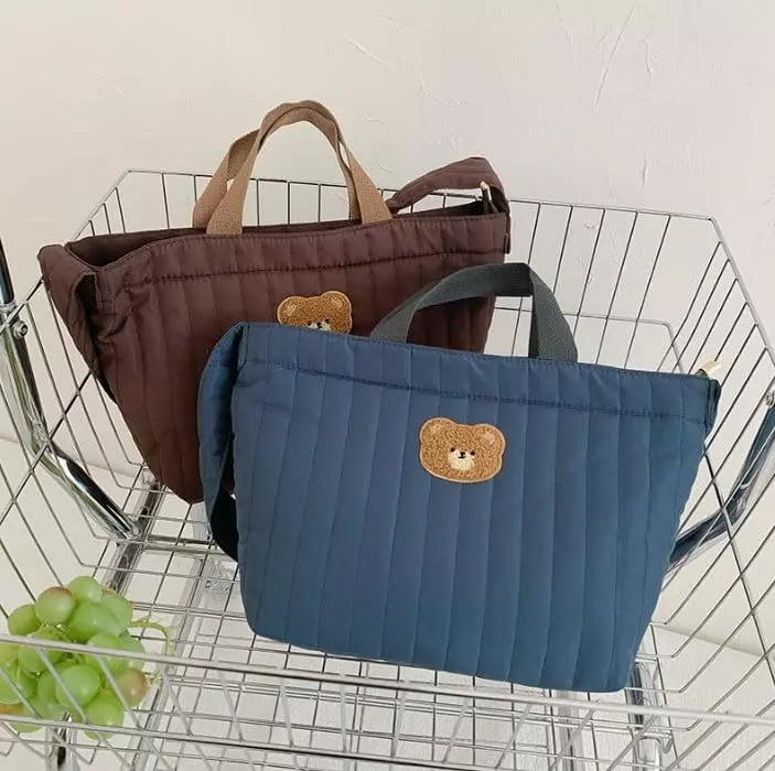 Miso - Korean Women Fashion - #womensfashion - Bear Patch Bag - 2