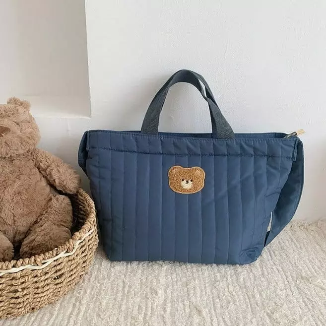 Miso - Korean Women Fashion - #momslook - Bear Patch Bag - 4