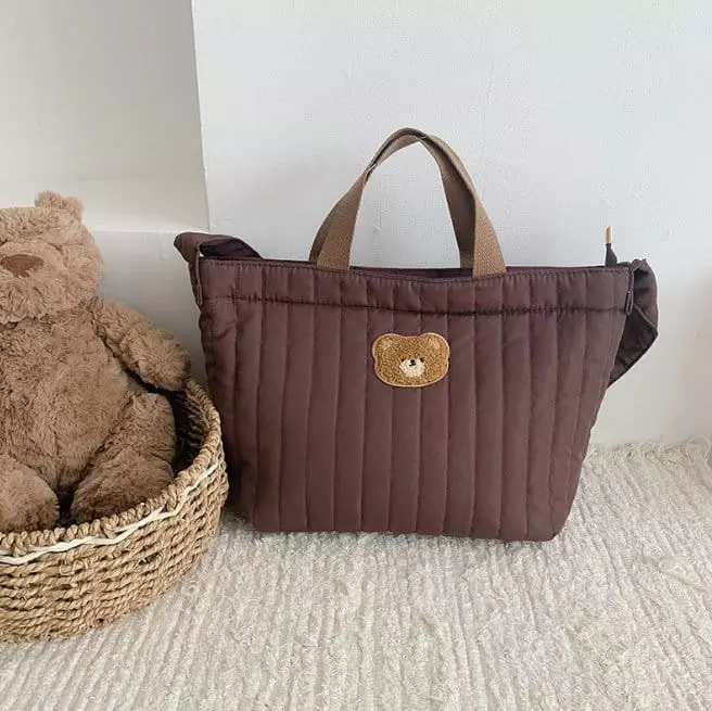 Miso - Korean Women Fashion - #womensfashion - Bear Patch Bag - 6