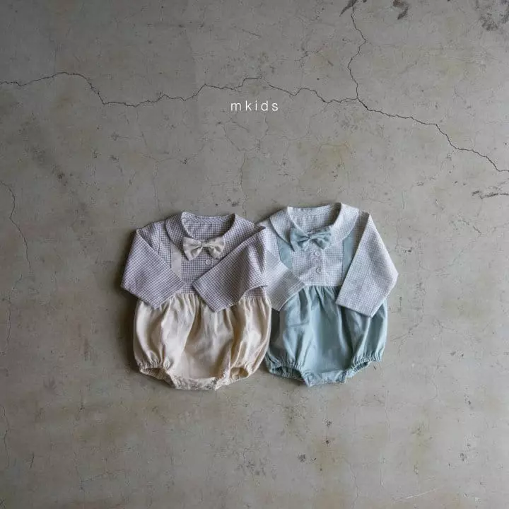 Mkids - Korean Baby Fashion - #babyboutique - Bebe Dungarees Tiw Bodysuit - 5