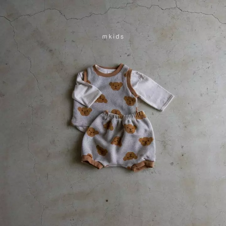 Mkids - Korean Baby Fashion - #babyboutique - Pooh Knit Top Bottom Set - 9