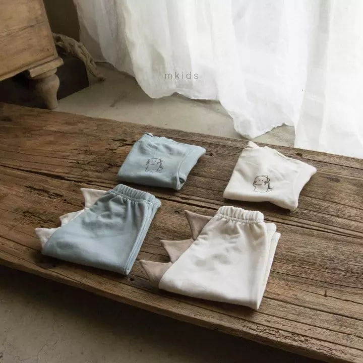 Mkids - Korean Baby Fashion - #babyboutique - Dino Top Bottom Set