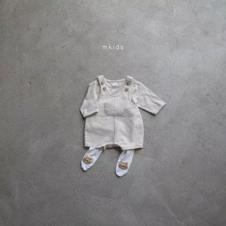 Mkids - Korean Baby Fashion - #babyboutique - Bebe Dungarees Bodysuit - 7