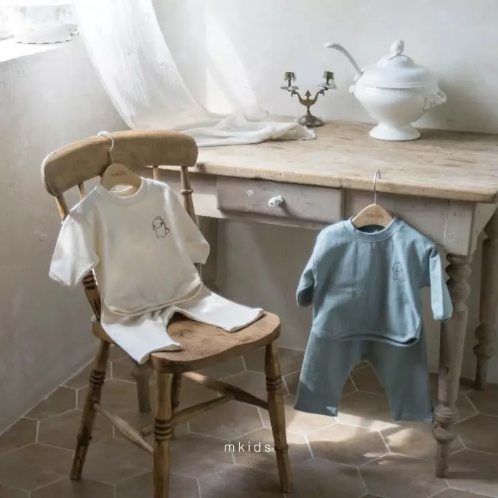 Mkids - Korean Baby Fashion - #babyboutiqueclothing - Dino Top Bottom Set - 2