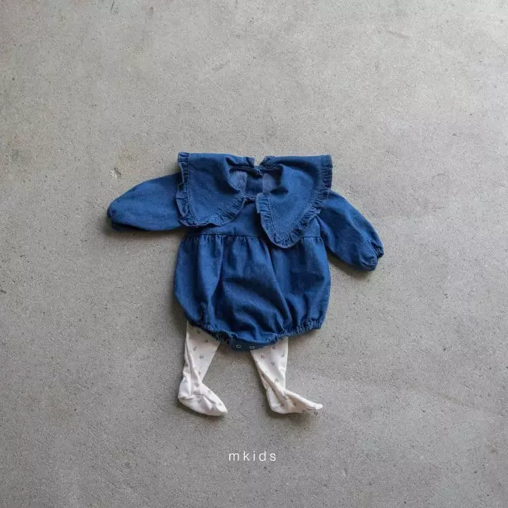 Mkids - Korean Baby Fashion - #babyboutiqueclothing - Bebe Ani Big Collar Bodysuit - 7