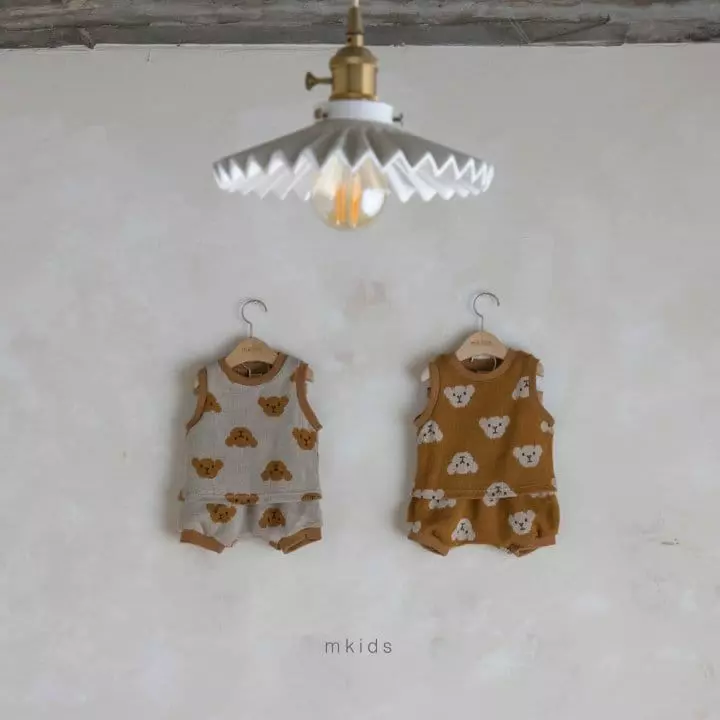 Mkids - Korean Baby Fashion - #babyclothing - Pooh Knit Top Bottom Set - 11