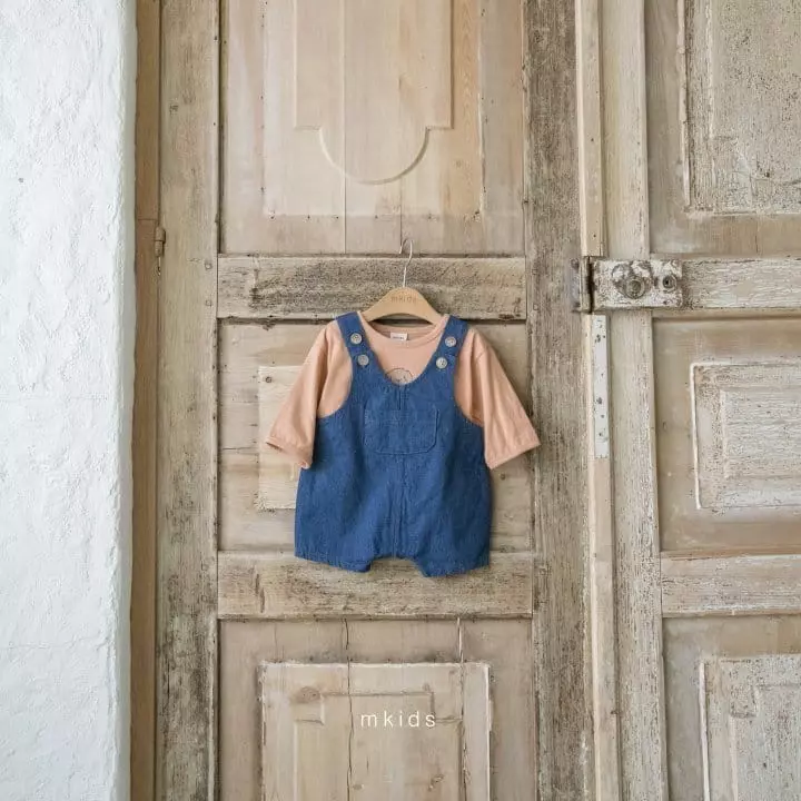 Mkids - Korean Baby Fashion - #babyfashion - Bebe Dungarees Bodysuit - 11