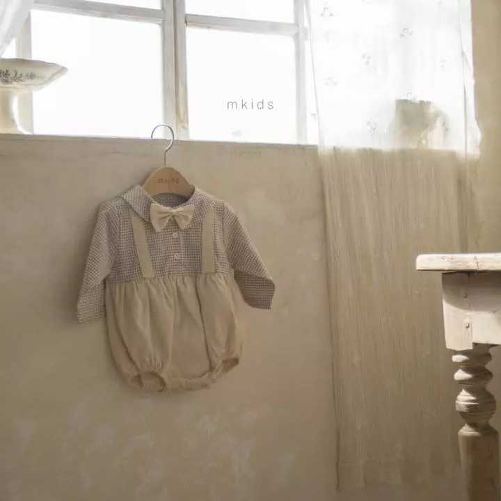 Mkids - Korean Baby Fashion - #babyfever - Bebe Dungarees Tiw Bodysuit - 10