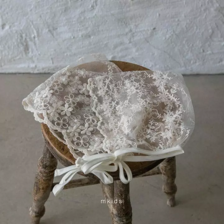 Mkids - Korean Baby Fashion - #babylifestyle - Ele Lace Bonnet - 2