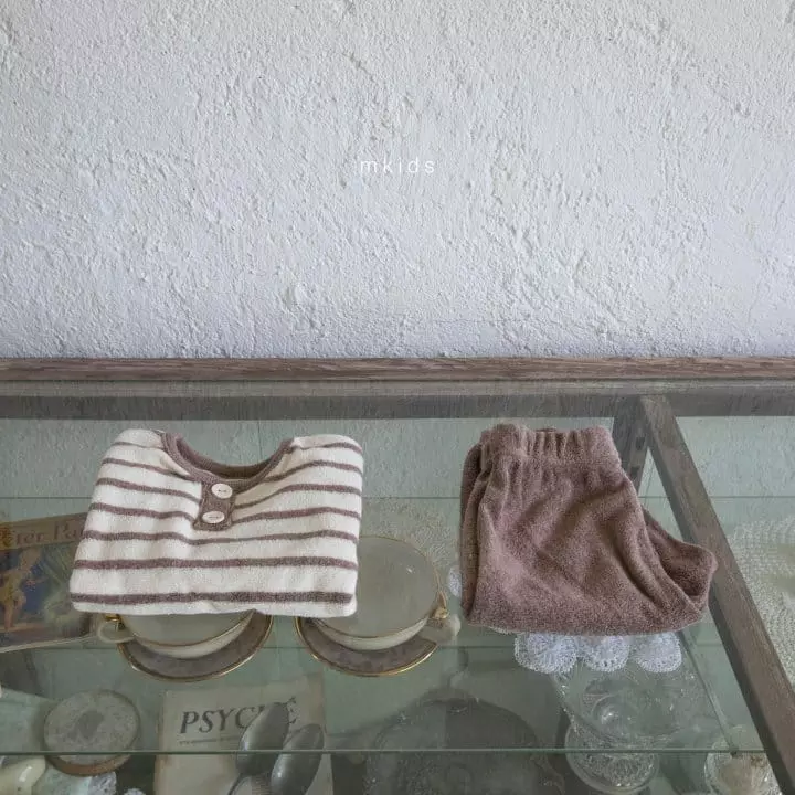 Mkids - Korean Baby Fashion - #babyoninstagram - Terry Top Bottom Set - 3